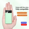 100000mAh Built-in 4-wire Power Bank Thin And Convenient Mirror-like Screen Digital Display Business Powerbank for All Phones 4