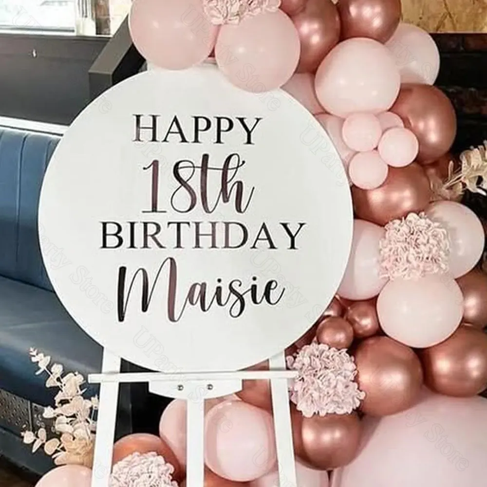 Birthday Welcome Sign Board Personalized Vinyl Sticker Mosaic Board Welcome Sign for Birthday Party Wedding Baby Shower