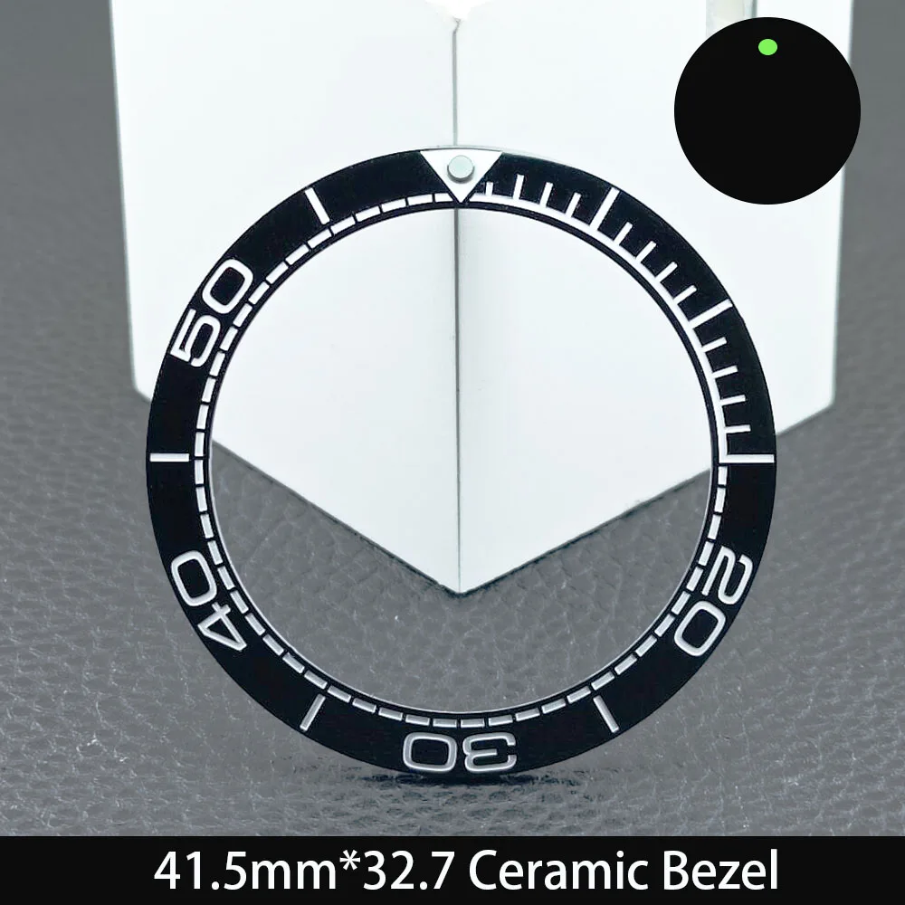 Luminous Ceramic/Aluminum Bezel with Decorative Ring for Men's Watch Accessories