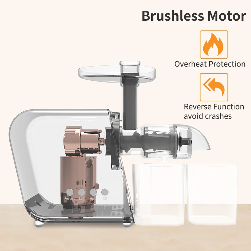 LUFVEBUT Slow Juicer 200W Power Vegetables And Fruits Squeezer High Nutrition Orange Lemon Electric Extractor Slow Juicer