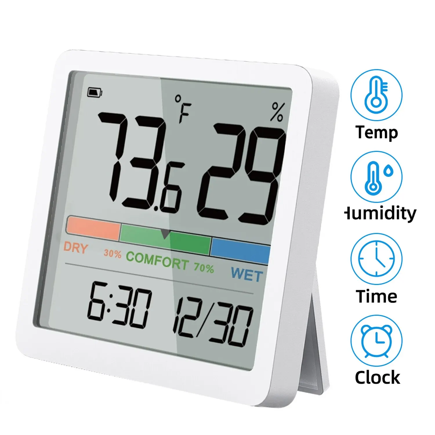 Hygrometer Indoor Thermometer, Desktop Digital Thermometer with