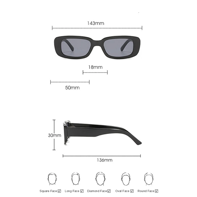 Óculos retangulares vintage para mulheres, óculos retangulares retrô, feminino ins popular, óculos coloridos, marca de moda, nova, 2022 6