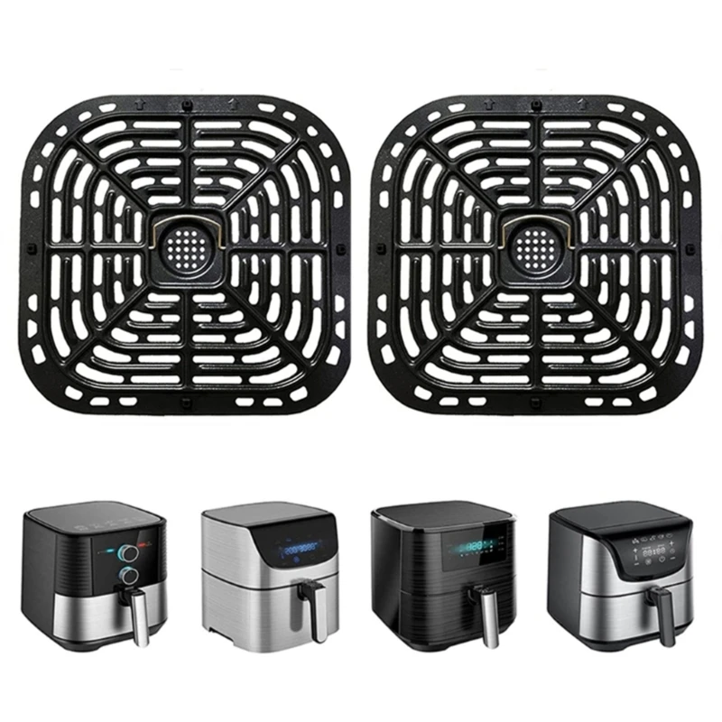 New 2 Pieces Air Fryer Tray Air Fryer Grill Pans Accessories for Instants 6QT Fryers Dishwasher Safe