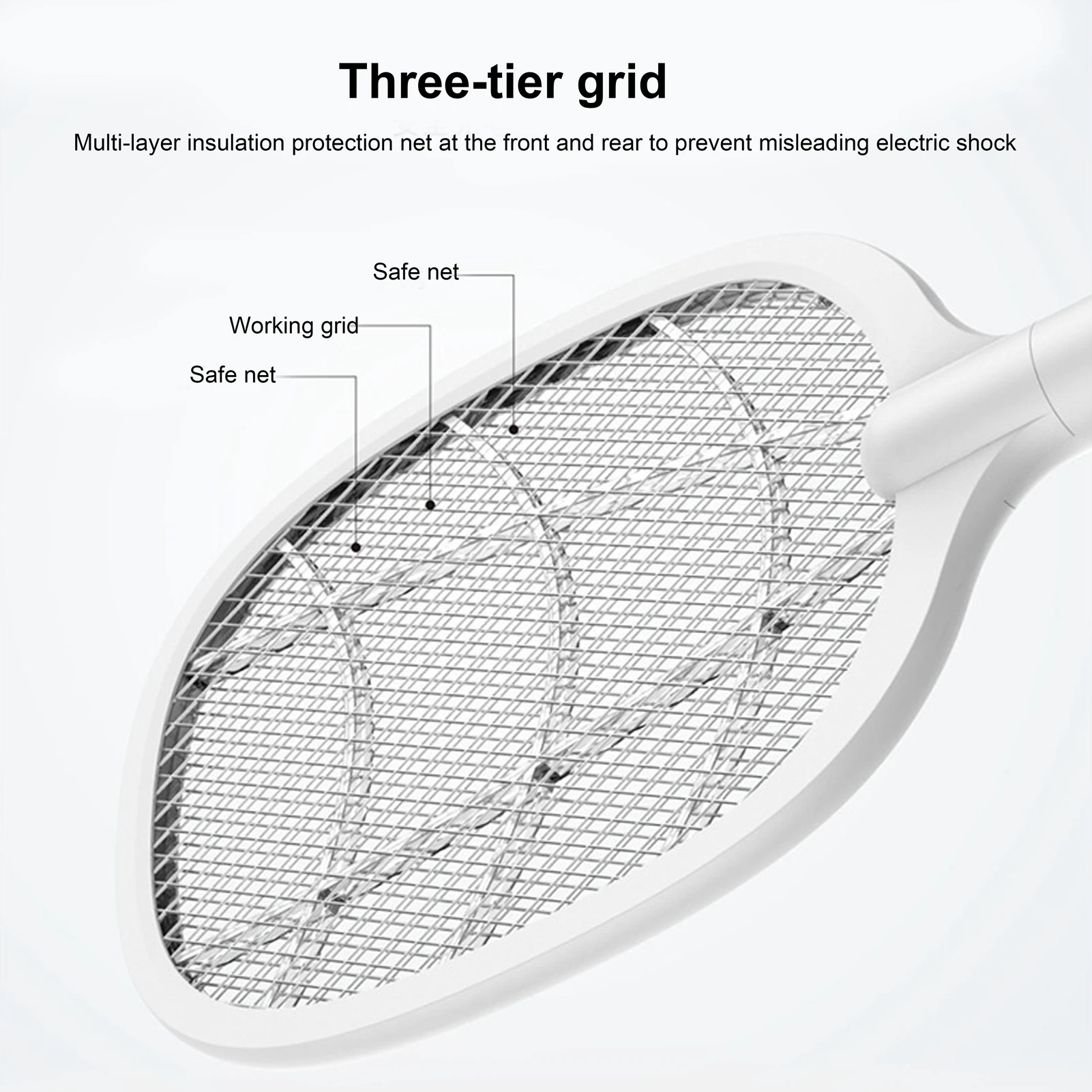 2 IN 1 Electric Mosquito Swatter Mosquito Killer USB Rechargeable Safety Super Mosquito Killing Bug Zapper Summer Fly Bat Trap