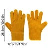 Men Women Leather Work Gloves Garden Welding Security Protection Safety Working Mechanic For Multipurpose,Wear Resistant 6