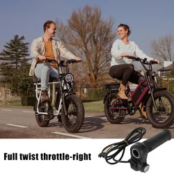 Universal Electric Bike and Scooter Throttle with Full Twist Grip and Dual Key Lock System (Right)