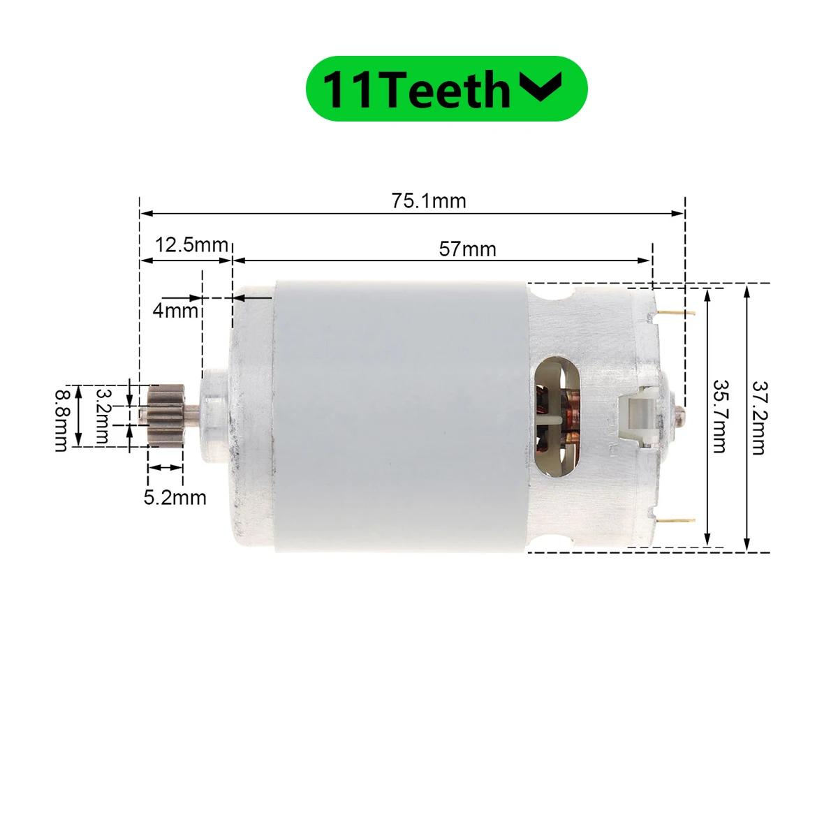 dc motor dentes para broca elétrica chave de fenda elétrica engrenagem motor alto torque