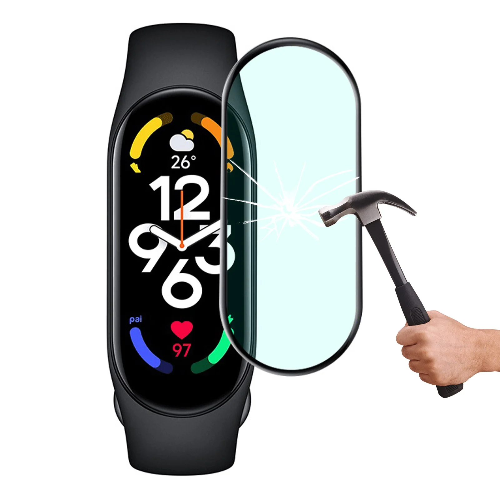 Watch Screen Protective Film For Xiaomi Mi Band 7 Screen Protector Soft Glass Film For Xiaomi Sport Watch Smart Watch Accessory