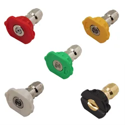 Universal Pressure Washer Adaptor with 1/4 Quick Release Connector Nozzle (5 spray nozzles)