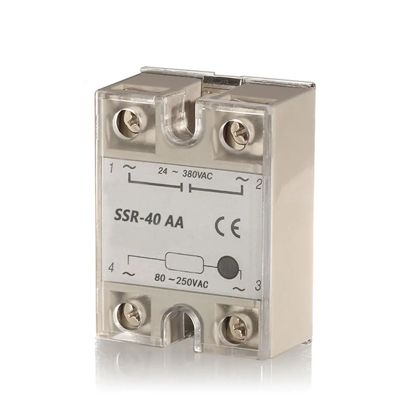 10 Pezzi Ssr-40Aa Relè A Stato Solido Monofase 40A Controllo Ac Ac Ssr40Aa