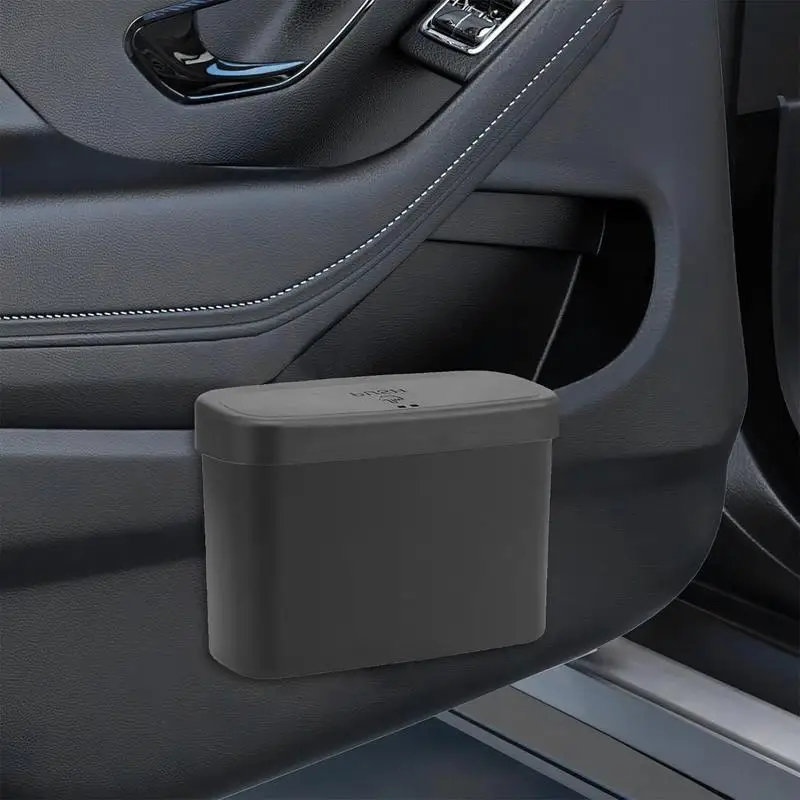 Car Door Trash Can Small Automatic Portable Trash Can Small Automatic Portable Car Easy Pop-up Lid Interior car trash can