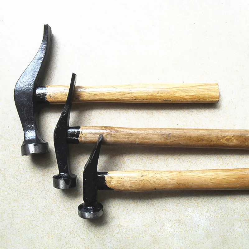 Wooden Handle Flat Tail Round Head Hammer Leather Small Bottom Hammer Shoe Repair Household Hardware Tool for leather tools,leather craft tools,leather craft tool,leather craft hammer