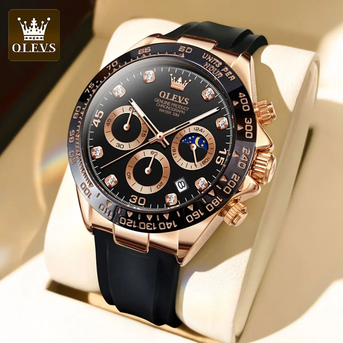Luxury Quartz Waterproof Luminous Chronograph Sport Watch