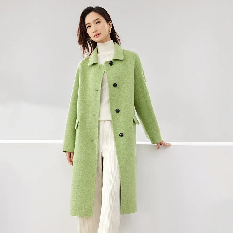 ジャケット・アウター laubeblanc Double-breasted Wool coat Double-breasted Wool coat – L'AUBE BLANC