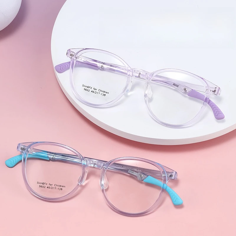 YIMARUILI Boy and Girl Fashion Ultralight Sports Kids Glasses Frame Retro Round Optical Prescription Children's Eyeglasses 9602