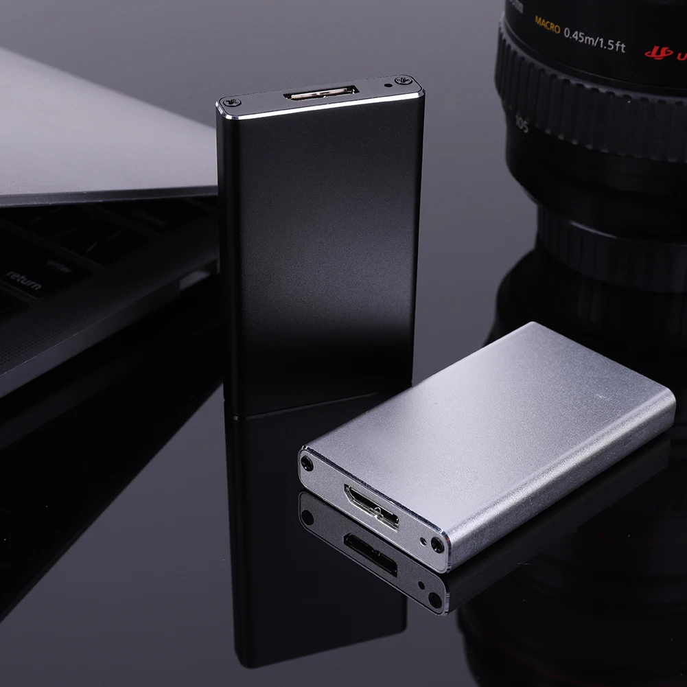 MSATA USB 3.0 어댑터 지지대 UASP 휴대용 SSD 케이스, USB 3.0 하드 드라이브 케이스, 30*25/30*50 MSATA SSD 하드 디스크용, 6Gbps