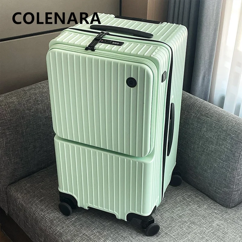 

COLENARA PC Luggage 24"26"28"30 Inch Large Capacity Laptop Trolley Case 20" Front Opening Boarding Box with Wheels Suitcase