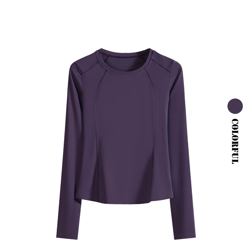 DRUR ملابس اليوغا طويلة الأكمام جولة الرقبة سريعة...