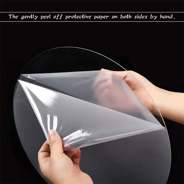 Reusable Acrylic Cake Disc Round Happy Birthday Cake Base Plate Blank Acrylic Topper For Layered Cakes Decorating Tools 4