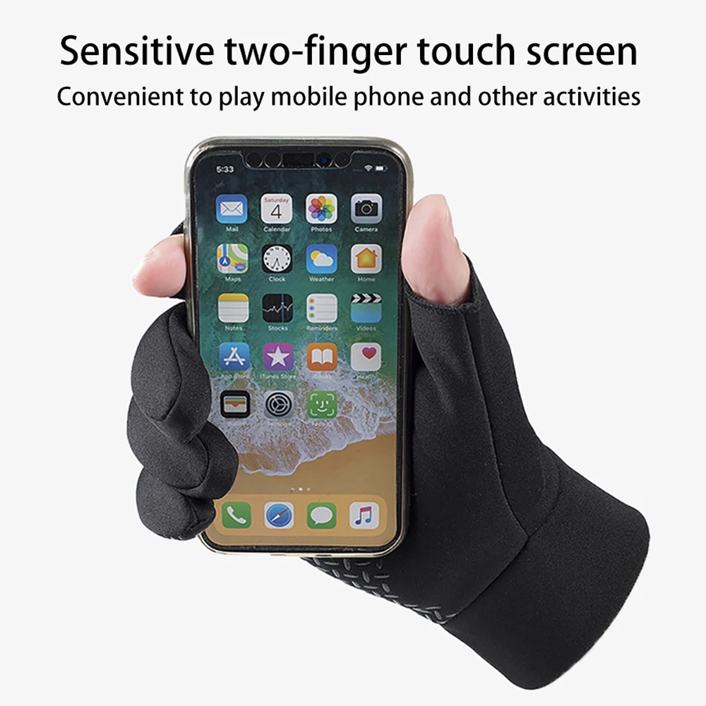 Fishing Gloves Cycling Gloves 1 Pair Winter Touch Screen Waterproof Sports Gloves Women Men Keep Warm Anti-slip Skiing