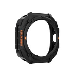 TPU Hollow Out One - Piece Protective Watch Cover with Straps - Premium Accessory for Galaxy Watch 7 Ultra (Black case)