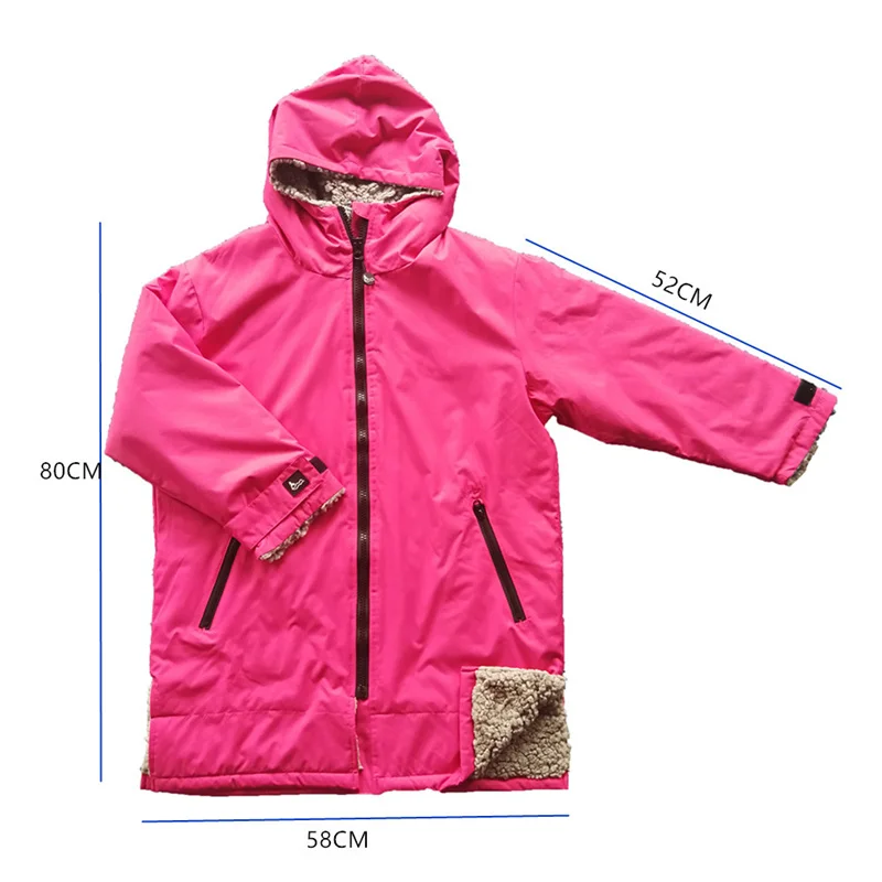 Kids Changing Robe Jacket Boys Girls Thermal Warm Bathrobe Surfing Anorak Surf Swim Parka Quick Drying Capes Surf Swim Bathrobe quick drying towel cotton bathrobe surf changing robe