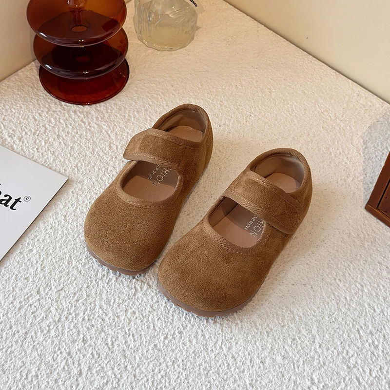 Spring Autumn New Children's Shoe For Girl Simple Fashion Kids Leather Shoes Solid Color Versatile Toddler Causal Shoes Non-slip