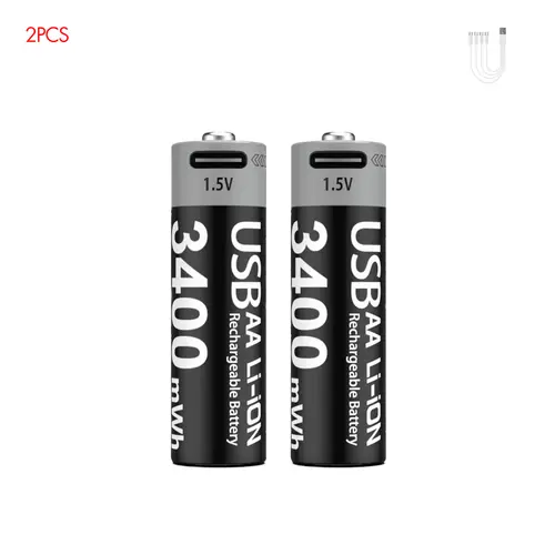 Kuugro Li-ion AAA and AA Rechargeable Batteries USB Lithium-ion 3400mWh 1.5V AA Rechargeable Batteries+1100mWh 1.5V AAA Battery - Image 7