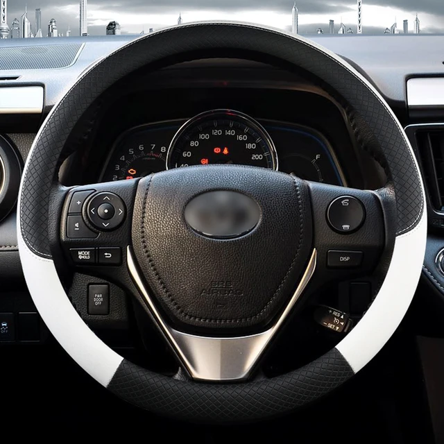 MEWANT Microfiber Lederen Stuurhoes voor Toyota RAV4 2013-2019/Corolla 2014-2019/ Corolla iM (US) 2017-2018/ Auris 2013-2016/ Stuurwielen Accessoires voor Toyota RAV4, Corolla, Auris