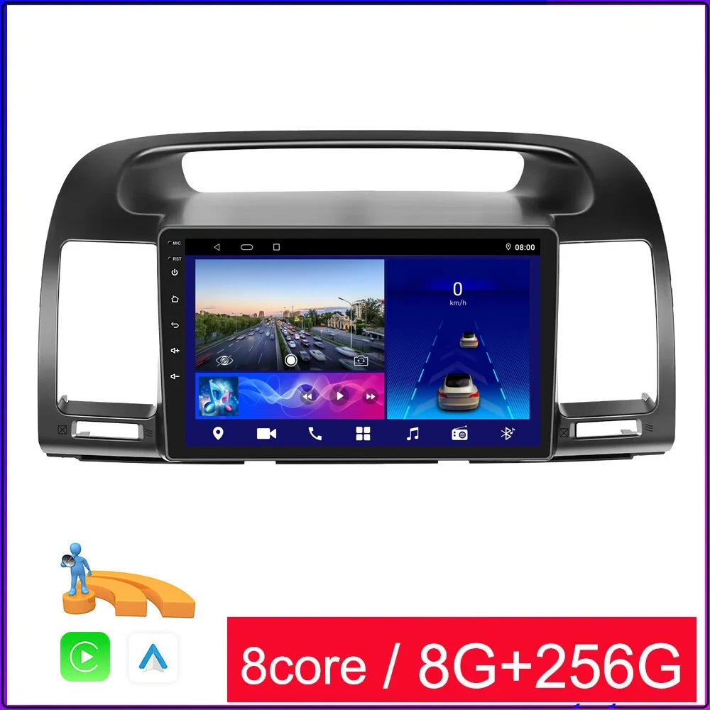 

8G+128GB Android 13 4G IPS Screen Car Intelligent System For Toyota Camry 5 XV 30 2001 - 2006 Radio Multimedia Player DSP