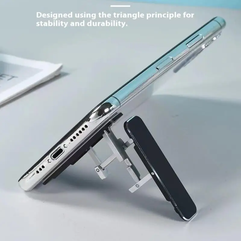 1/3PCS Mini Unsichtbare Faltbare Handy Ständer Aluminium Legierung Desktop-Montage Material Halter Einstellbare Winkel Für handy – Detail 7