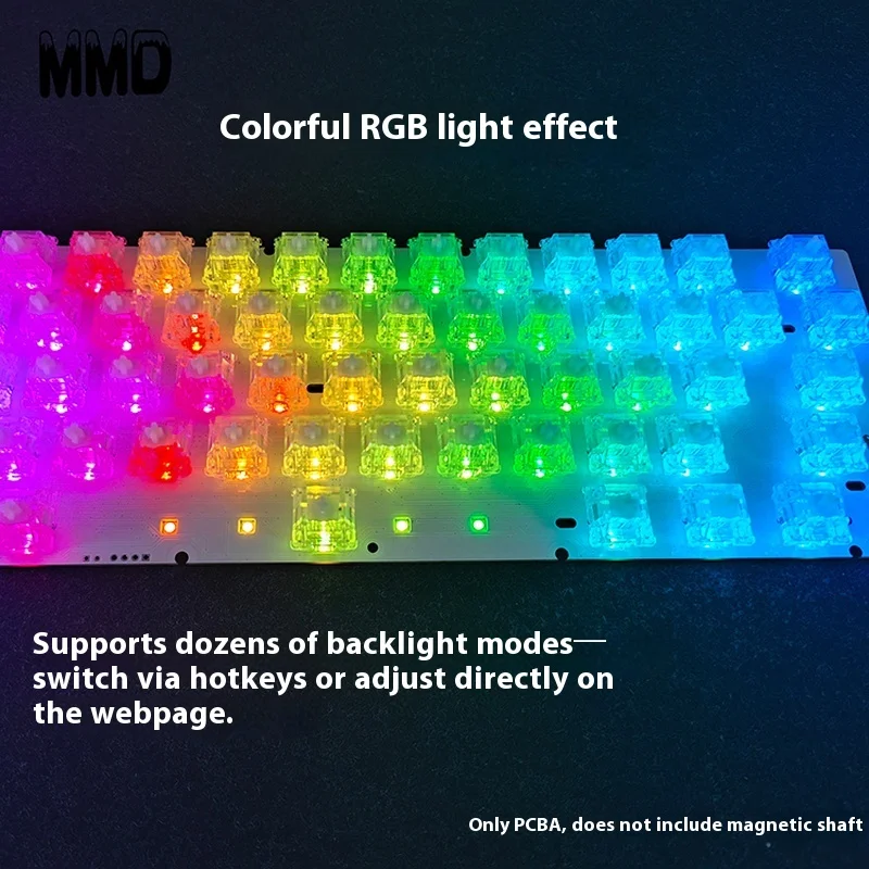 MMD AR60 HE ゲーミングキーボード PCB ホール効果スイッチ 0.005ms RT