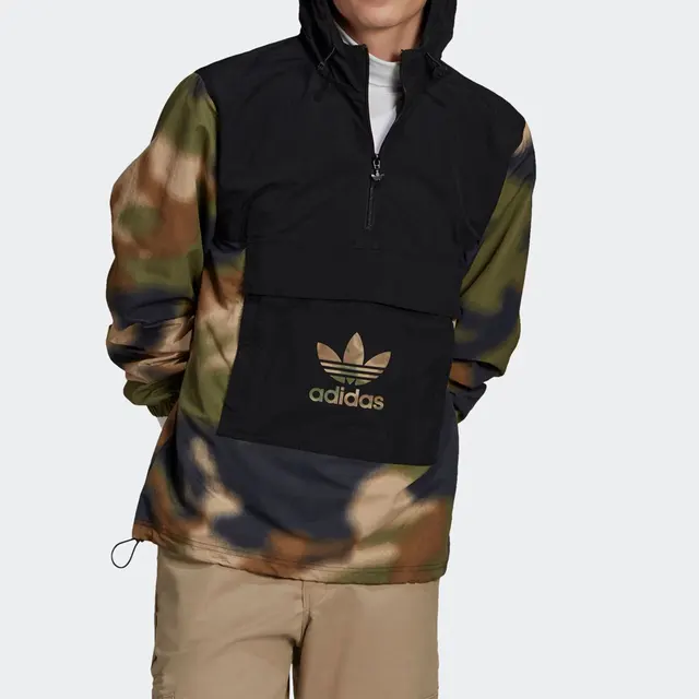 Adidas Originals Coupe-vent à capuche demi-zip pour homme GN1875 1