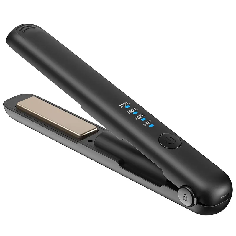 Portable 2-in-1 Wireless Hair Straightener, Curling Iron, Intelligent Four-stage Temperature Adjustment