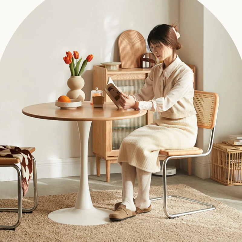 Tea Living Room White Coffee Table Designer Side Luxury Circle Coffee Table Wooden Dining Modern Stolik Kawowy Hotel Furniture