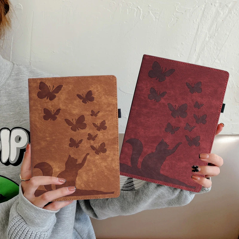 Custodia Per Tablet Smart Flip Cat Butterfly Per Lenovo Tab M10 Plus/Tb-X606F/Tb-606X P11 Muslimb/J606X Lenovo Tab P11 Pro Gen 2