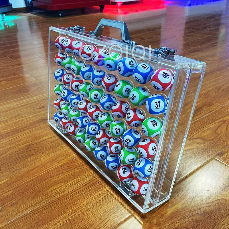 Thickened acrylic ball box 50 ball bingo storage box