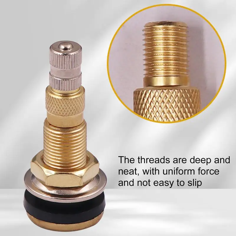 TR618A Tubeless Valve Stem Truck Brass Valve Stem Tire Stem And Caps Tire Valves Tractor Valve Stem For Industrial Tractor Tool
