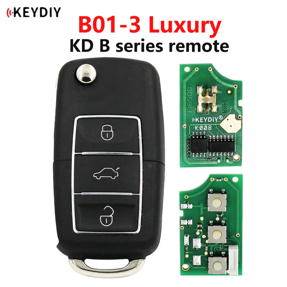 

5pcs/lot KEYDIY B01-3 B01 Luxury Black 3 Button B Series KD Remote for KD-X2 KD900 Mini KD Max Car Key Programmer