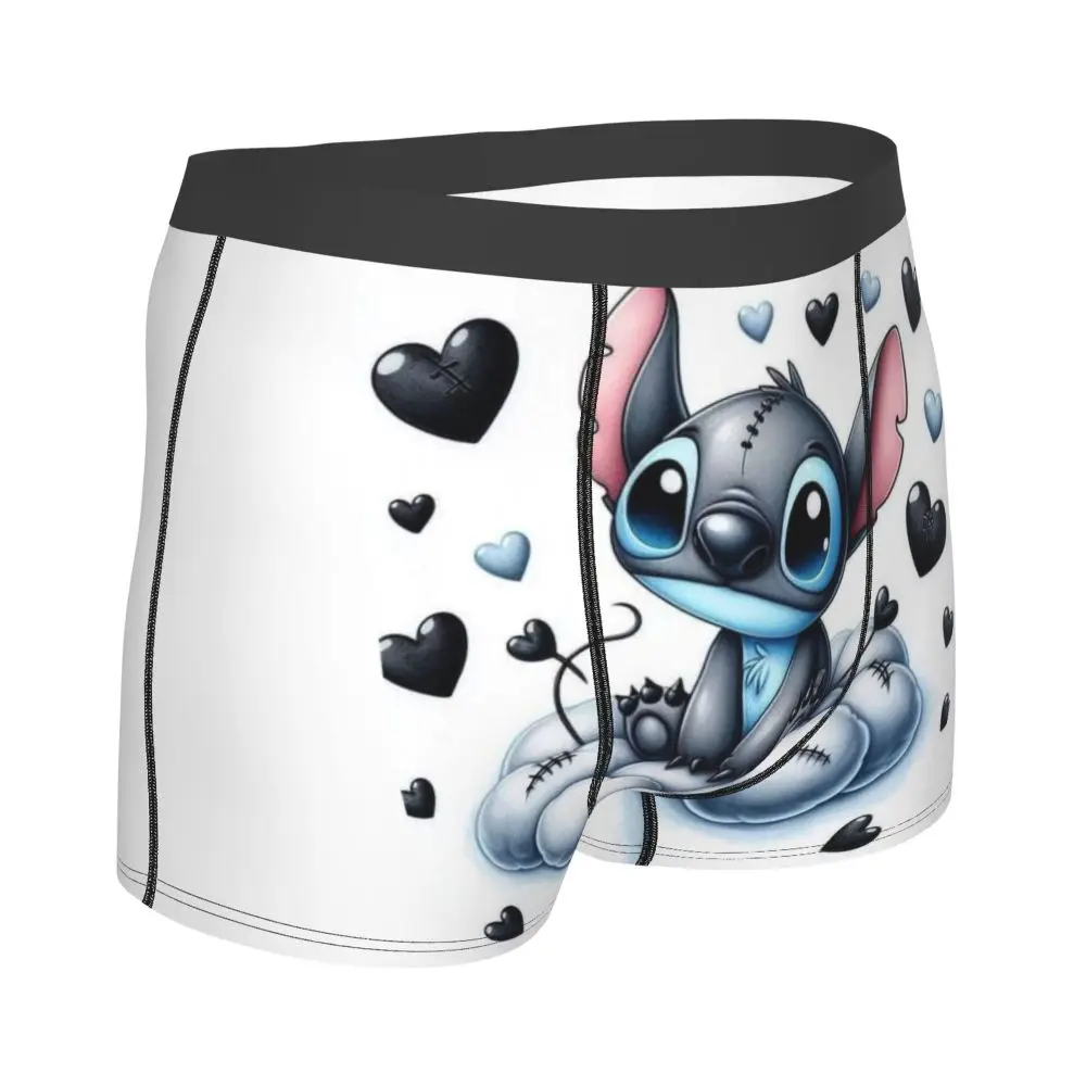 Custom Stitch Lion Cute Boxers Shorts Men's Disney Movie Briefs Underwear Fashion Underpants
