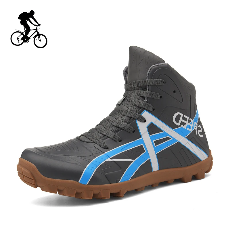 

New Men Professional Road Ride Shoes Cycling Shoes High Ankle Male Bike Cycling Shoes Big Size 39-46