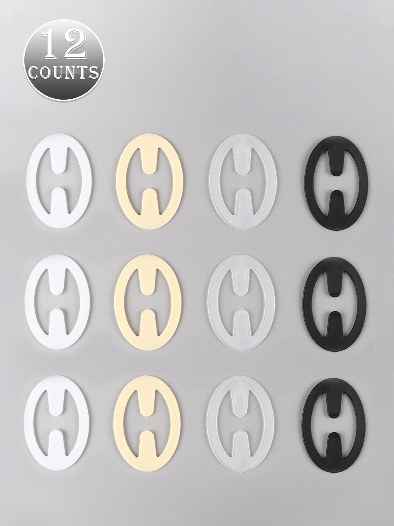 12/ pcs Elliptic shape Women Bra Strap Clips Fashion Wedding Party Invisible Bra Buckle Holders Underwear Non-slip Cross St
