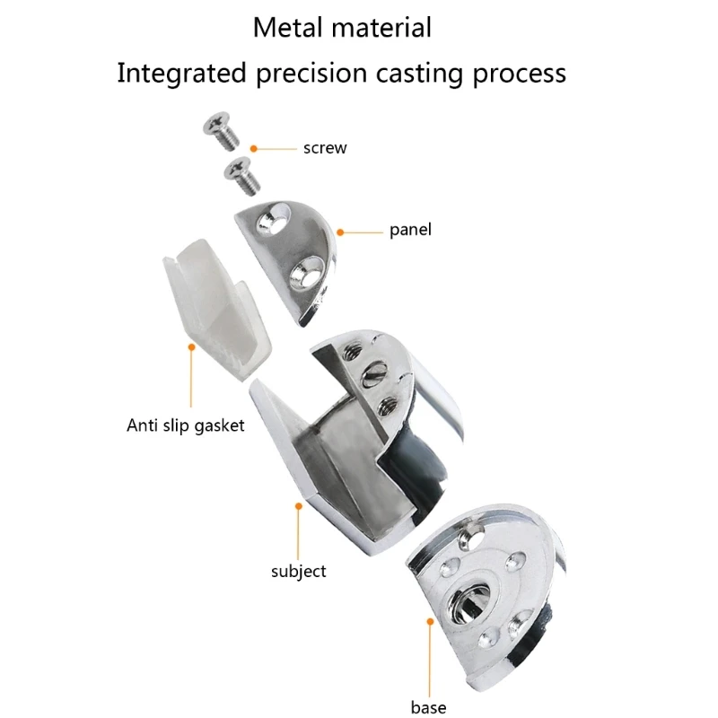 Glass Door Cupboard Showcase Cabinet Clamp Glass Shower Doors Hinge Replacement Parts 360-Degree Rotating Shafts Hinge