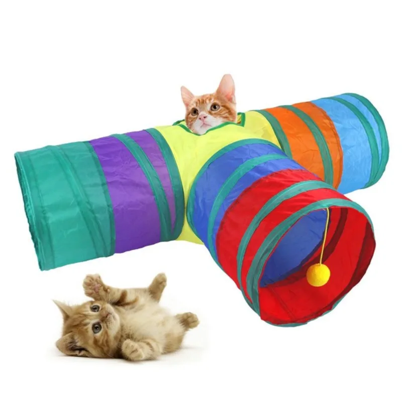 Foldable Small Pet Tunnel Cat Toys Puppy Kitten Rabbit Play