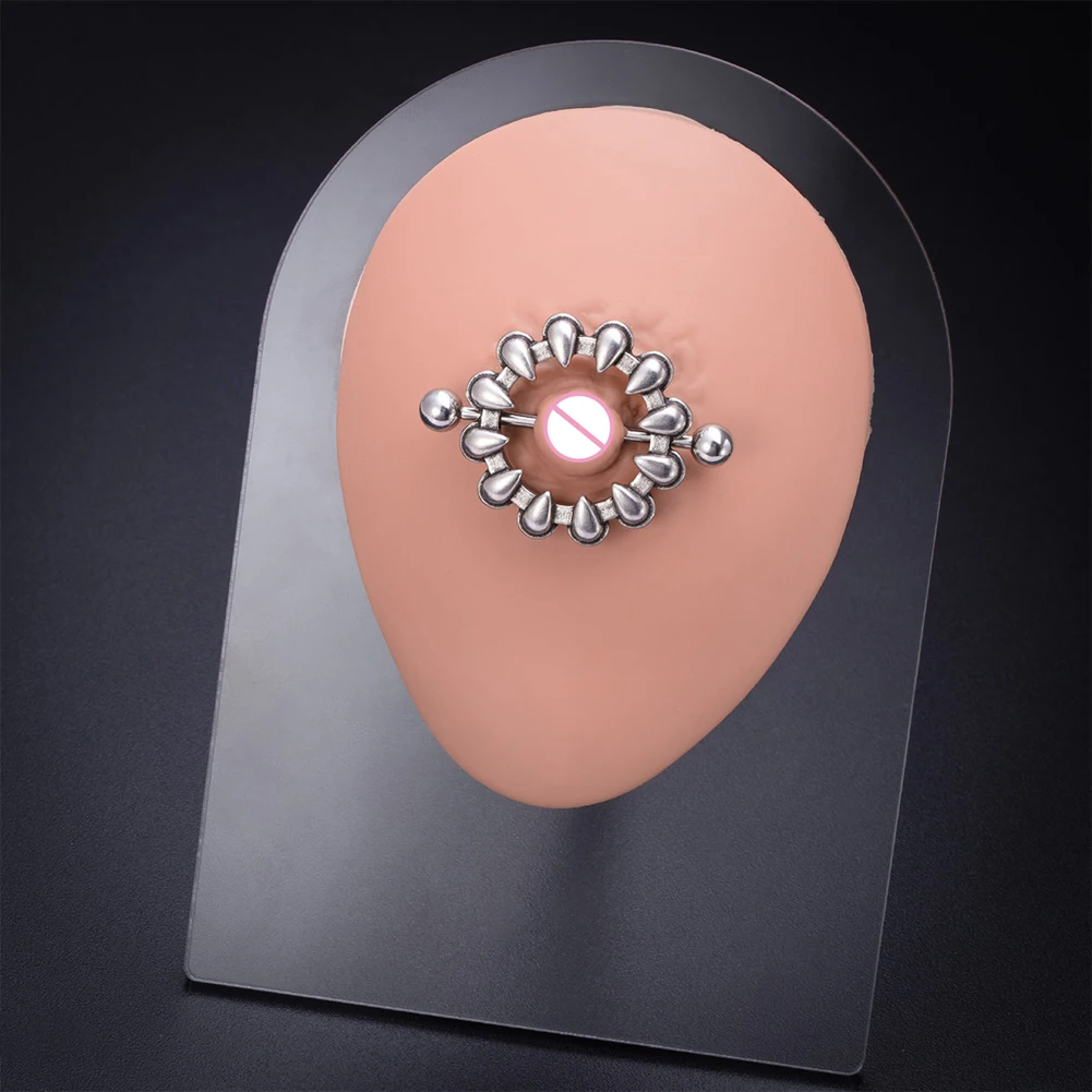 Silicone Human Mouth Nose Ear Tongue Model Simulation Face Model Display Stand Piercing Jewelry Display Teaching Tool 1pc silicone face model