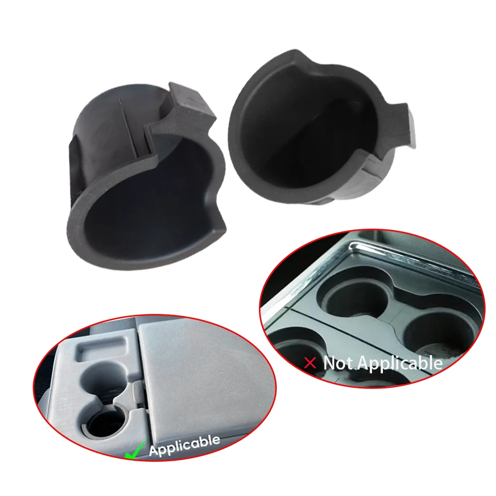 2pcs Recessed Cup Holder Insert For Ford F-250 F-350 Super Duty 2011 2012 2013 2014 2015 BC3Z-2813562-DA BC3Z-2813562-EA
