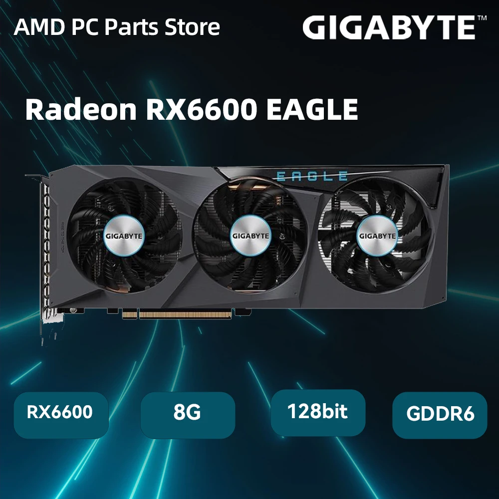 Gigabyte radeon rx6600 eagle 8g gddr6 graphics cards 2491mhz 128bit