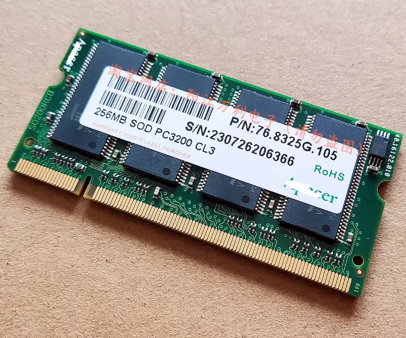 Apacer  Ʈ ޸, 512MB 256MB 1GB SOD PC3200 CL3 DDR 400