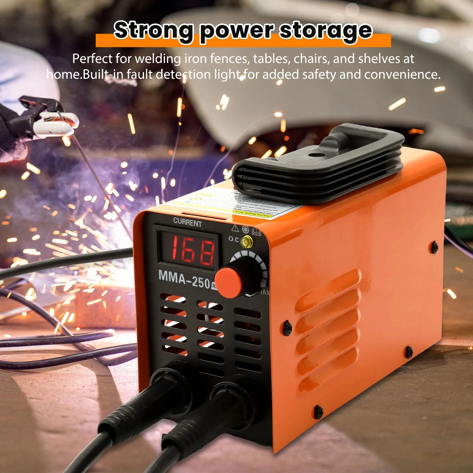Portable MMA-250 Welding Machine Inverter ARC Electric Welder Current Adjustable Compact Welding Machine Handheld Equipment Tool