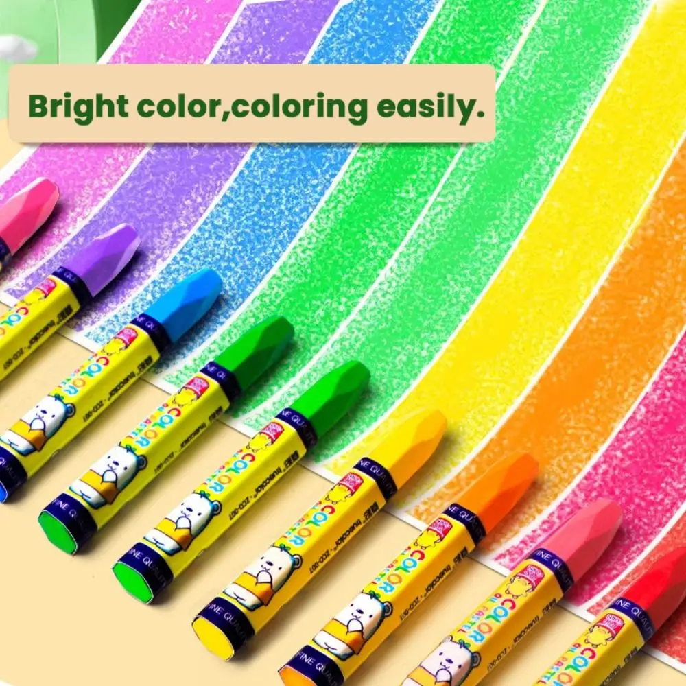 Safe 12/18/24/36/48Colors Oil Painting Stick Washable Non Dirty Hands Drawing Stick Drawing Supplies Crayon Painting Tool